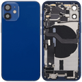 Backcover/Rahmen mit Ladebuchse Flex & Small Parts für iPhone 12 Mini (US-Version) (gebrauchter OEM-Ausbau, Qualität A) (Blau)