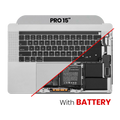 Topcase mit Tastatur & Akku für MacBook Pro 15" A1990 US Space Grau OEM Pull B/C