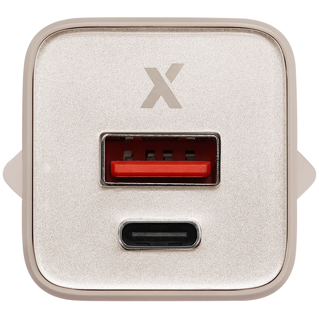 AmpSentrix Pro 30W 2-in-1 USB-C / USB-A GaN Wall Adapter (220V / EU Plug) (Desert Titanium)