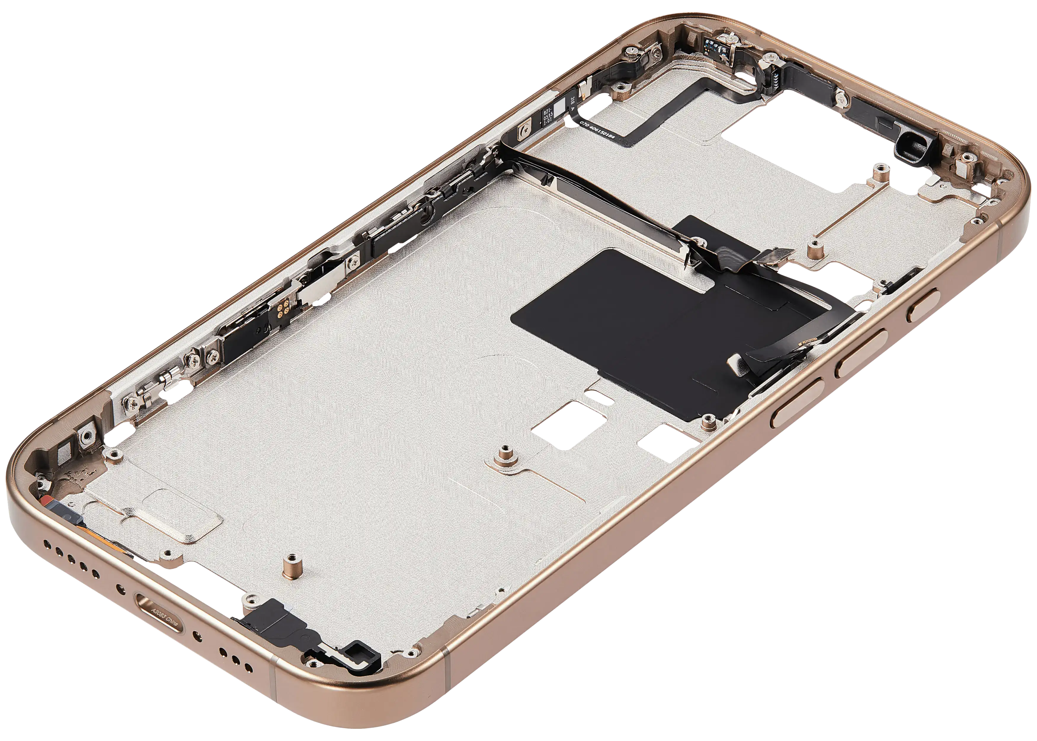 Midframe/Rahmen mit Power And Volume Button für iPhone 16 Pro (US-Version) (Aftermarket Plus) (Desert Titanium)