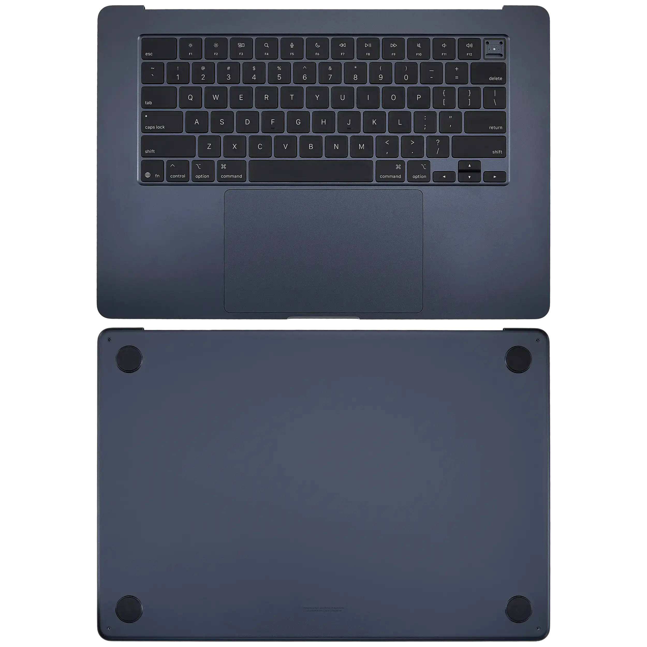 Top Case with Battery and Keyboard for MacBook Air 15" A3114 (2024) – US Keyboard, Midnight (used OEM part, quality B)