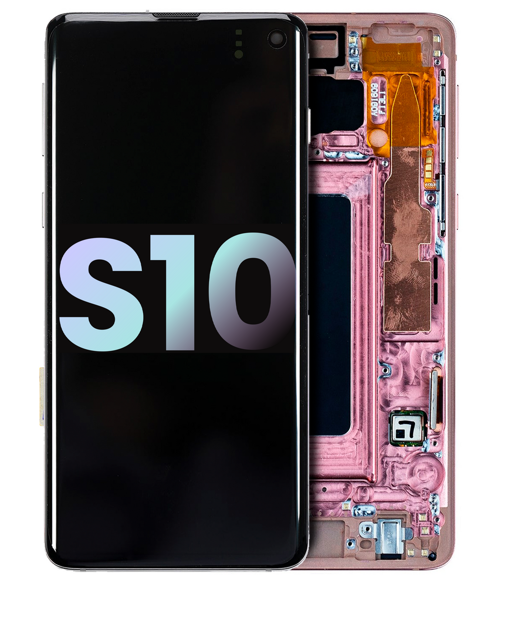OLED-Display mit Rahmen für Samsung Galaxy S10 (Service Pack) (Flamingo Pink)