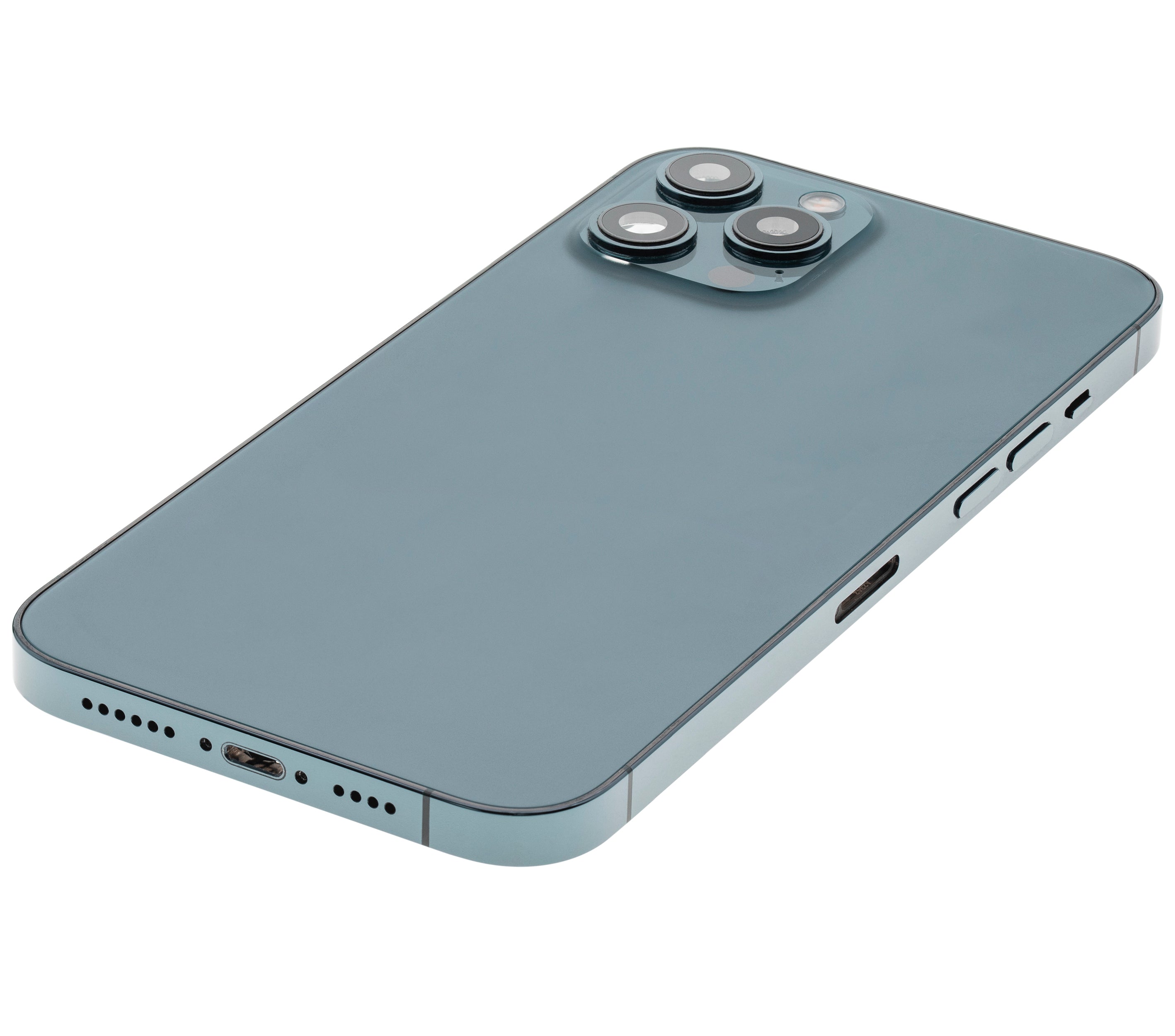 Backcover/Rahmen mit Small Parts für iPhone 12 Pro Max (EU / Global Version) (gebrauchter OEM-Ausbau, Qualität A) (Pacific Blau)