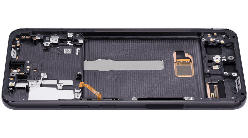 OLED-Display mit Rahmen für Samsung Galaxy S22 Plus 5G (US & Internationale Version) (Aftermarket Plus) (120Hz) (Phantom Black)