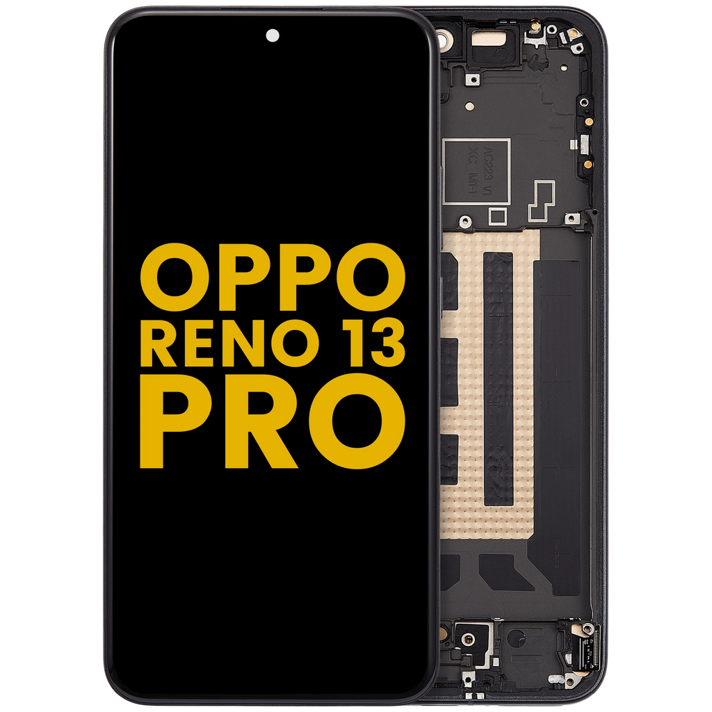 OLED-Display mit Rahmen für Oppo Reno 13 Pro (Refurbished) (Graphite Grau)