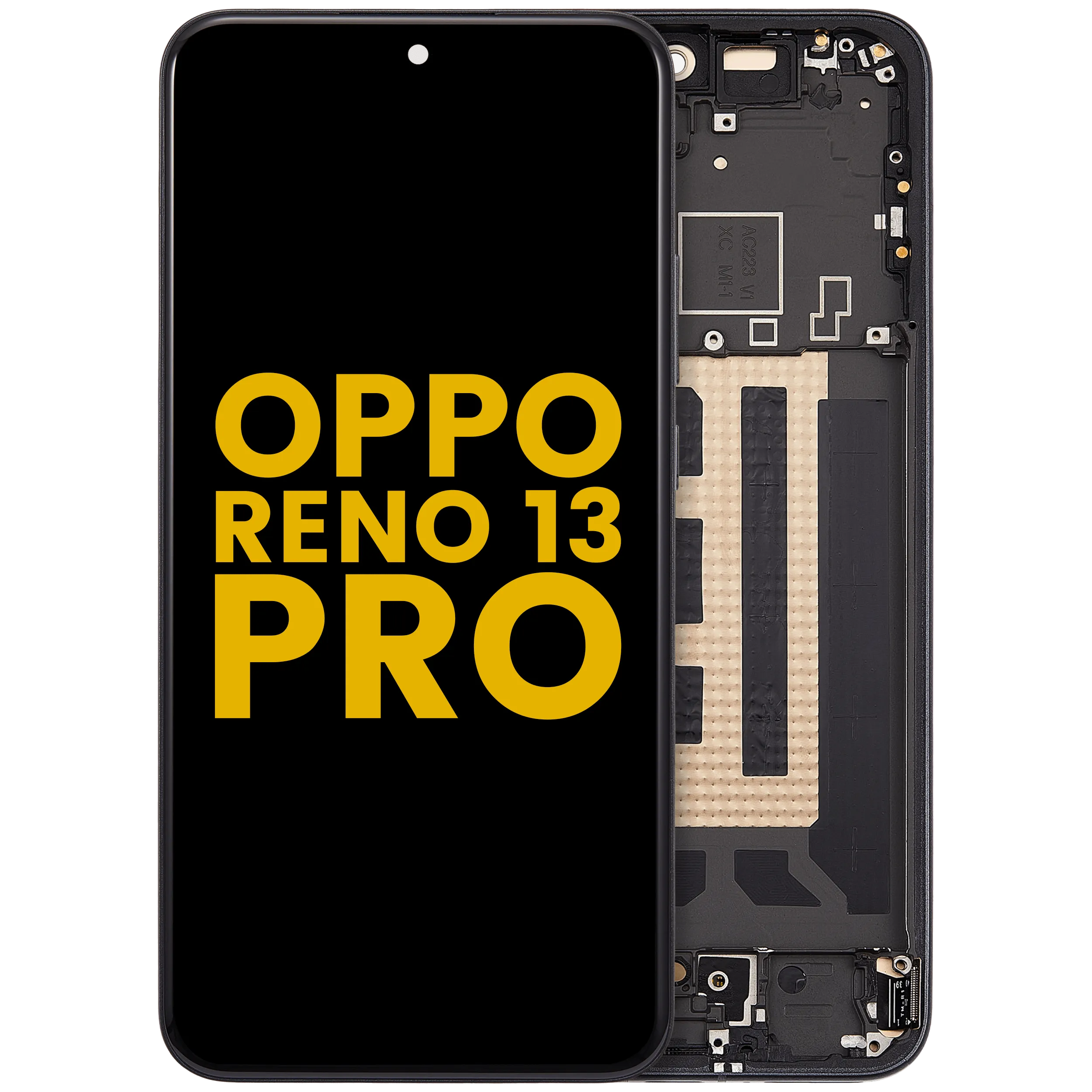 OLED-Display mit Rahmen für Oppo Reno 13 Pro (Refurbished) (Graphite Grau)