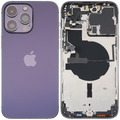 Backcover/Rahmen mit Small Parts für iPhone 14 Pro Max (EU / Global Version) (gebrauchter OEM-Ausbau, Qualität A) (Deep Purple)