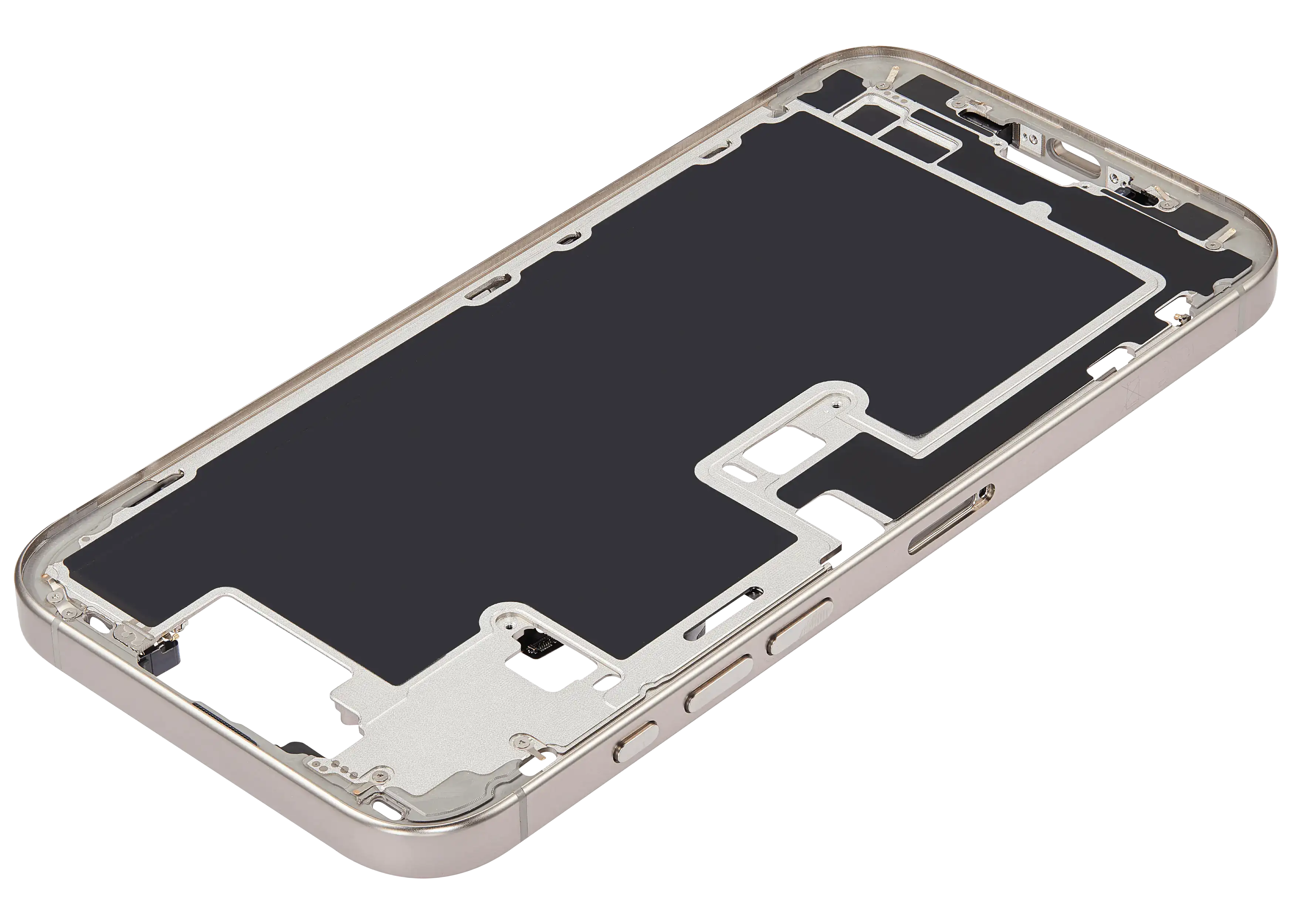 Midframe/Rahmen mit Power And Volume Button für iPhone 16 Pro Max (EU / Global Version) (Aftermarket Plus) (Natural Titanium)