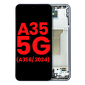 OLED-Display mit Rahmen für Samsung Galaxy A35 5G (A356 / 2024) (Aftermarket Plus) (Navy)