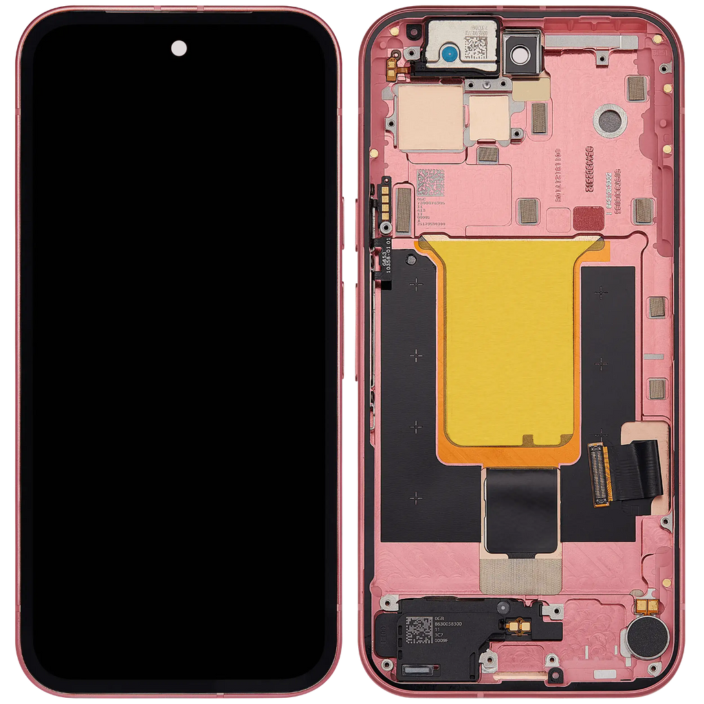 OLED-Display mit Rahmen (mit Fingerprint Sensor) für Google Pixel 9A (Refurbished) (Peony)