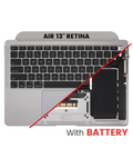 Top Case Unit with Battery and Keyboard for MacBook Air 13" A2179 (2020) (US Keyboard) (Used OEM Pull, Grade A) (Space Gray)