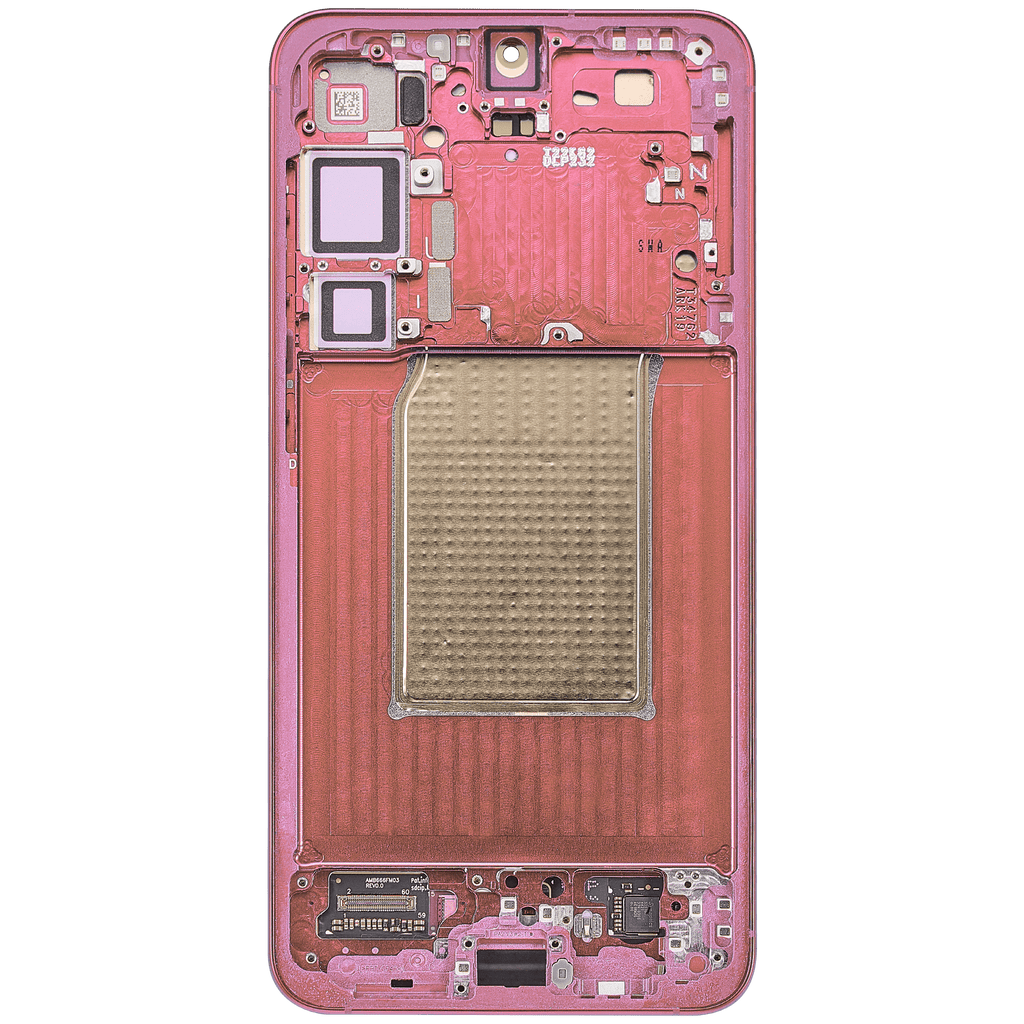 OLED-Display mit Rahmen für Samsung Galaxy S25 Plus 5G (US & Internationale Version) (Aftermarket Plus) (Coral Rot)