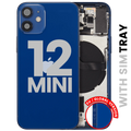 Backcover/Rahmen mit Small Parts für iPhone 12 Mini (EU / Global Version) (gebrauchter OEM-Ausbau, Qualität B) (Blau)
