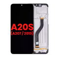 LCD-Display mit Rahmen für Samsung Galaxy A20s (A207 / 2019) (Aftermarket Plus)