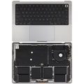 Top Case mit Keyboard (ANSI US) für MacBook Pro 14" A2918 (2023) (Space Grau)