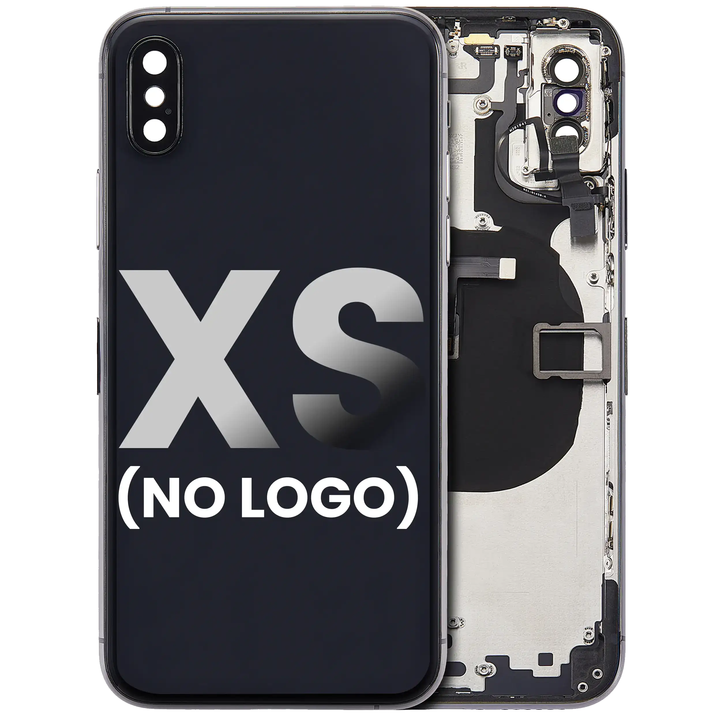 Back Cover/Frame with Pre-installed Small Parts for iPhone XS (No Logo) (Aftermarket Plus) (Space Gray)