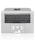 Top Case mit Keyboard (ISO UK) für MacBook Pro 15" A1707 (2016-2017) (gebrauchter OEM-Ausbau, Qualität A) (Space Grau)