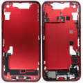Midframe/Rahmen mit Ladebuchse Flex & Small Parts für iPhone 14 (EU / Global Version) (gebrauchter OEM-Ausbau, Qualität C) (Rot)
