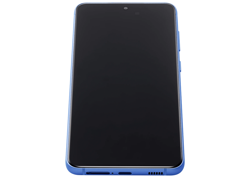 OLED-Display mit Rahmen für Samsung Galaxy S21 FE 5G (US & Internationale Version) (Aftermarket Plus) (120Hz) (Blau)