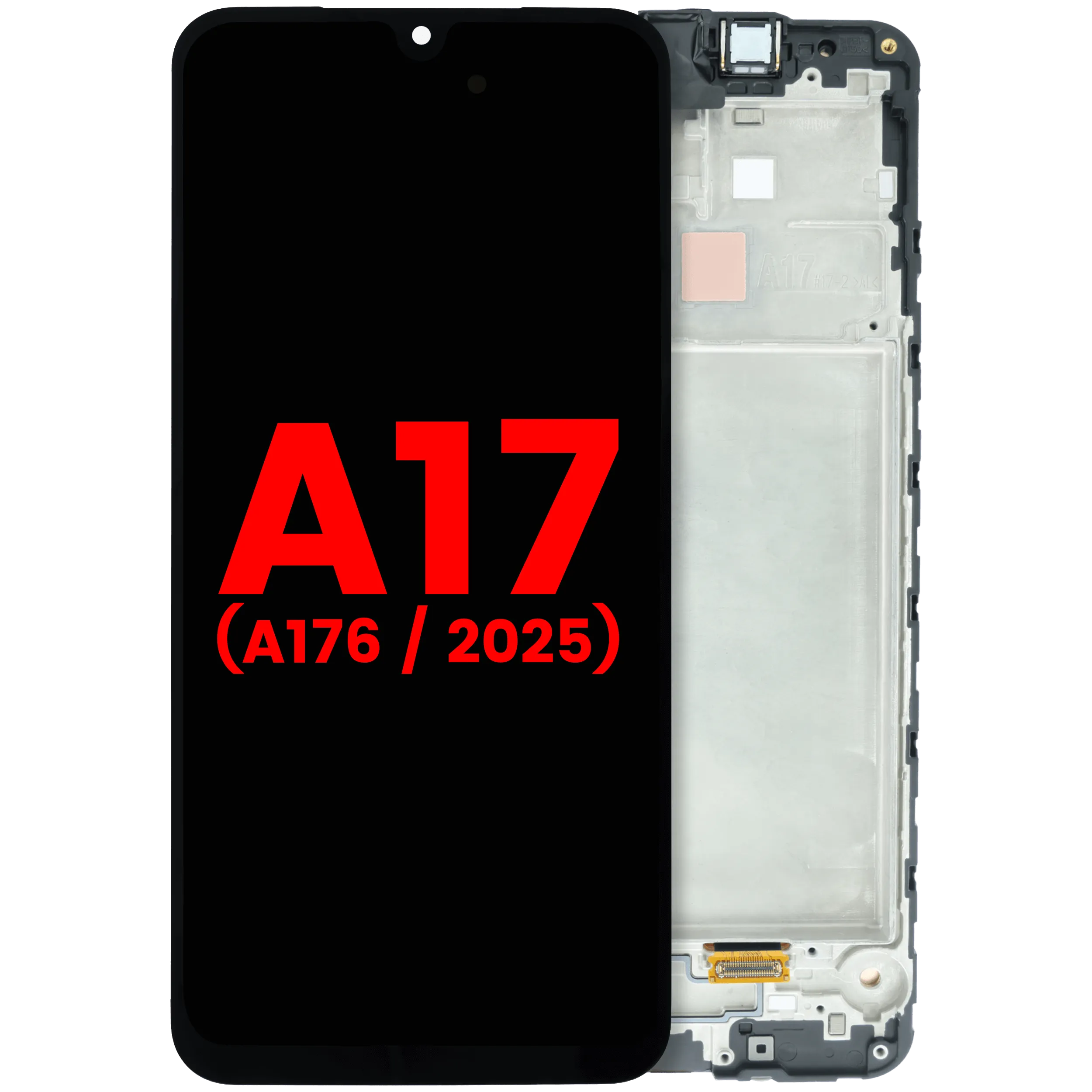 OLED-Display mit Rahmen für Samsung Galaxy A17 5G (A176 / 2025) (6.7") (Aftermarket Plus) (Alle Farben)