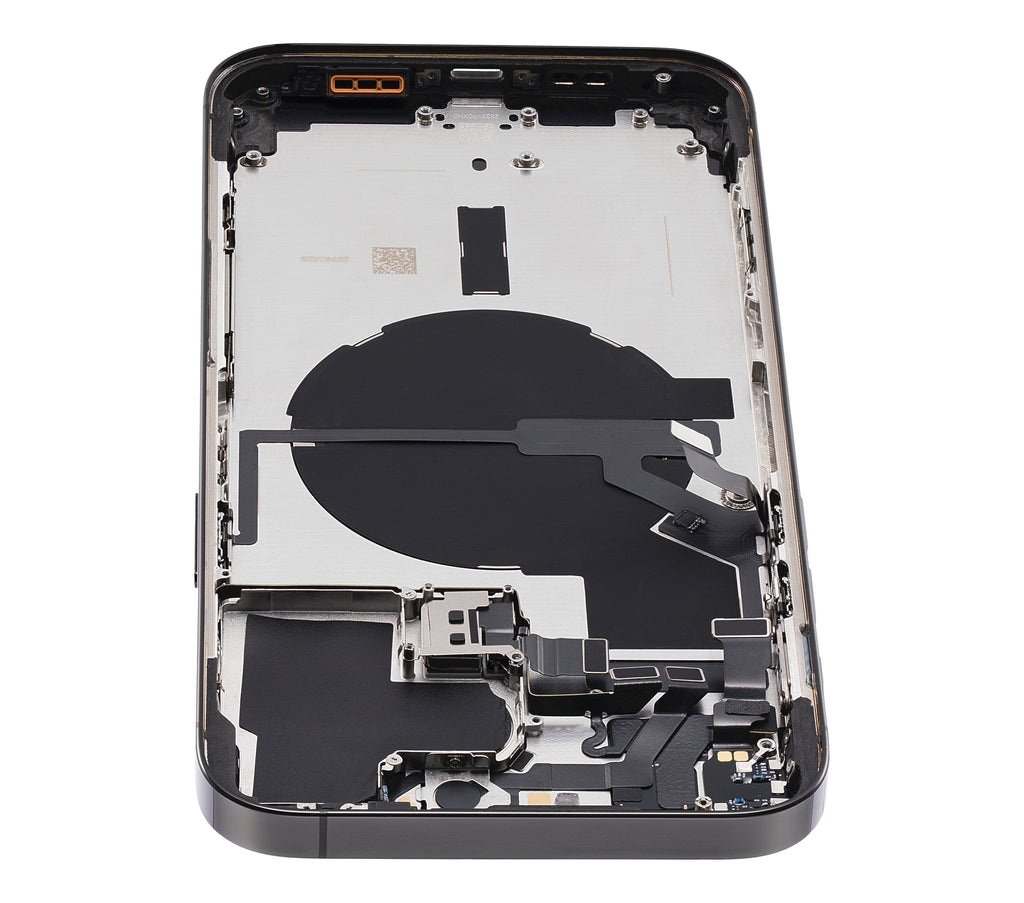 Backcover/Rahmen mit Small Parts für iPhone 14 Pro Max (US-Version) (gebrauchter OEM-Ausbau, Qualität A) (Space Schwarz)