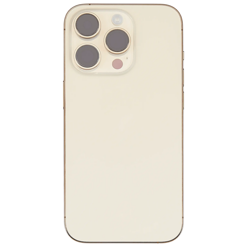 Backcover/Rahmen mit Small Parts für iPhone 14 Pro (EU / Global Version) (gebrauchter OEM-Ausbau, Qualität C) (Gold)