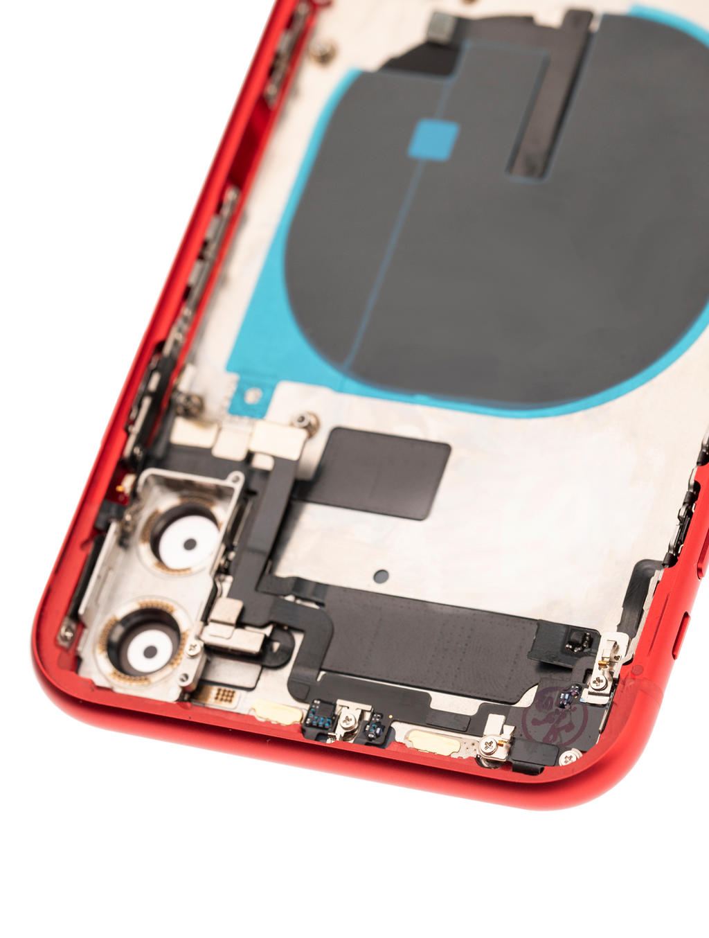 Backcover/Rahmen mit Small Components Pre-Installed für iPhone 11 (gebrauchter OEM-Ausbau, Qualität A) (Rot)