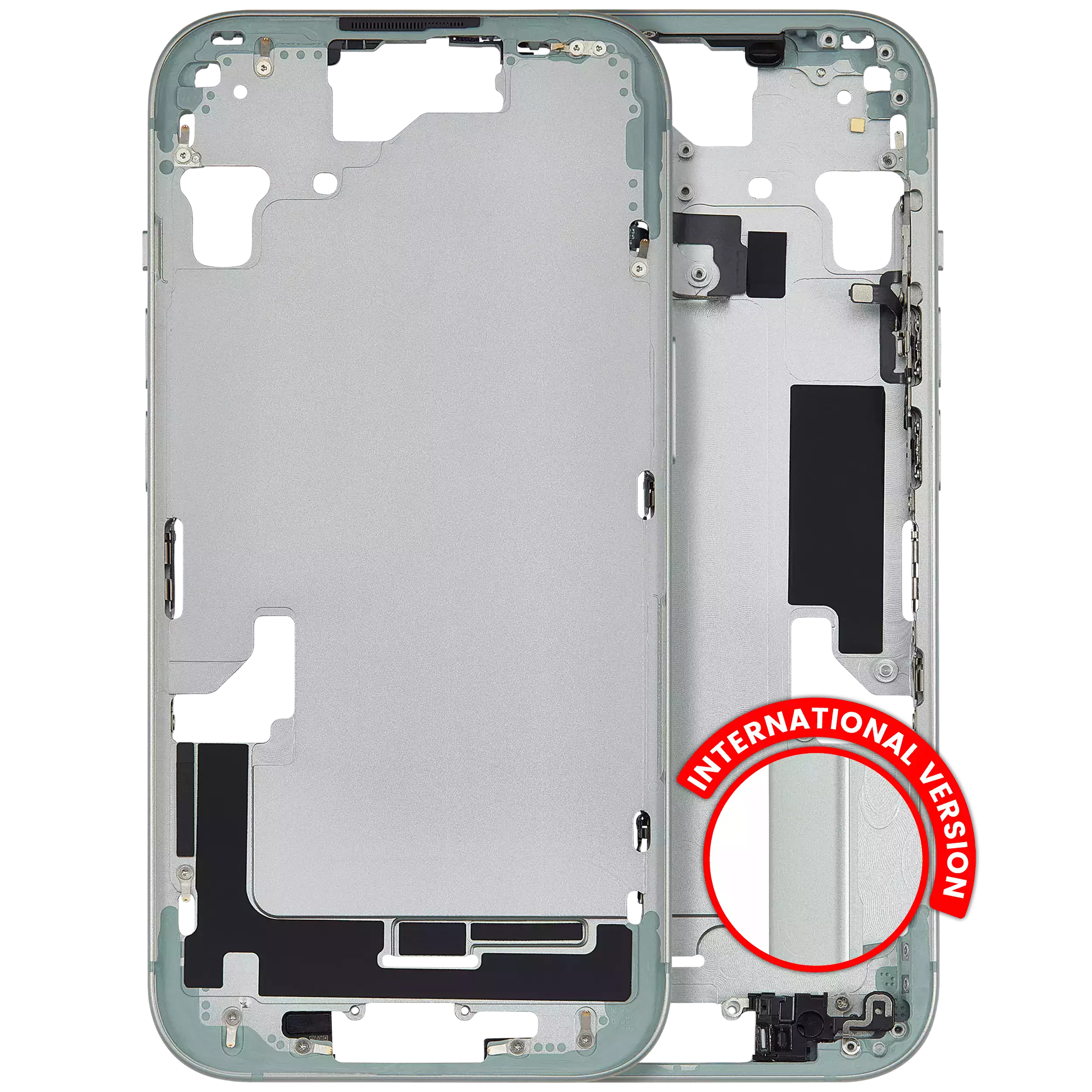 Backcover/Rahmen mit Kleinteilen für iPhone 15 Aftermarket Plus Grün