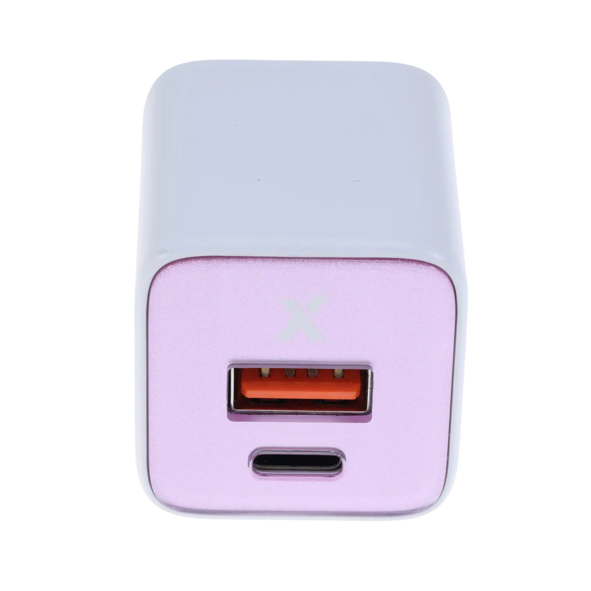 AmpSentrix Pro 30W 2-in-1 USB-C / USB-A GaN Wall Adapter (Pink)