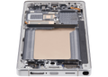OLED-Display mit Rahmen für Samsung Galaxy S25 Ultra 5G (US & International) (Aftermarket Pro) (120Hz) (Titanium Weiß Silber)