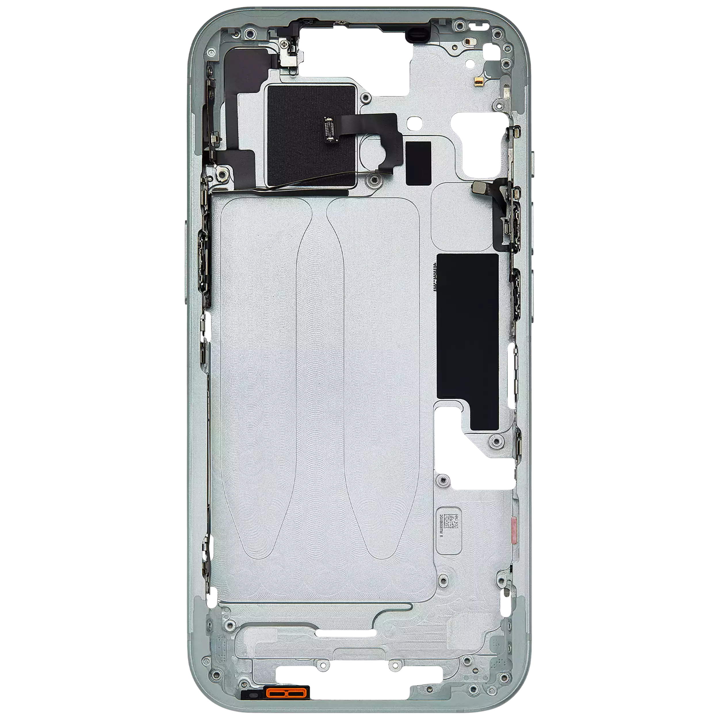 Midframe/Rahmen mit Small Parts für iPhone 15 (EU / Global Version) (gebrauchter OEM-Ausbau, Qualität A) (Grün)