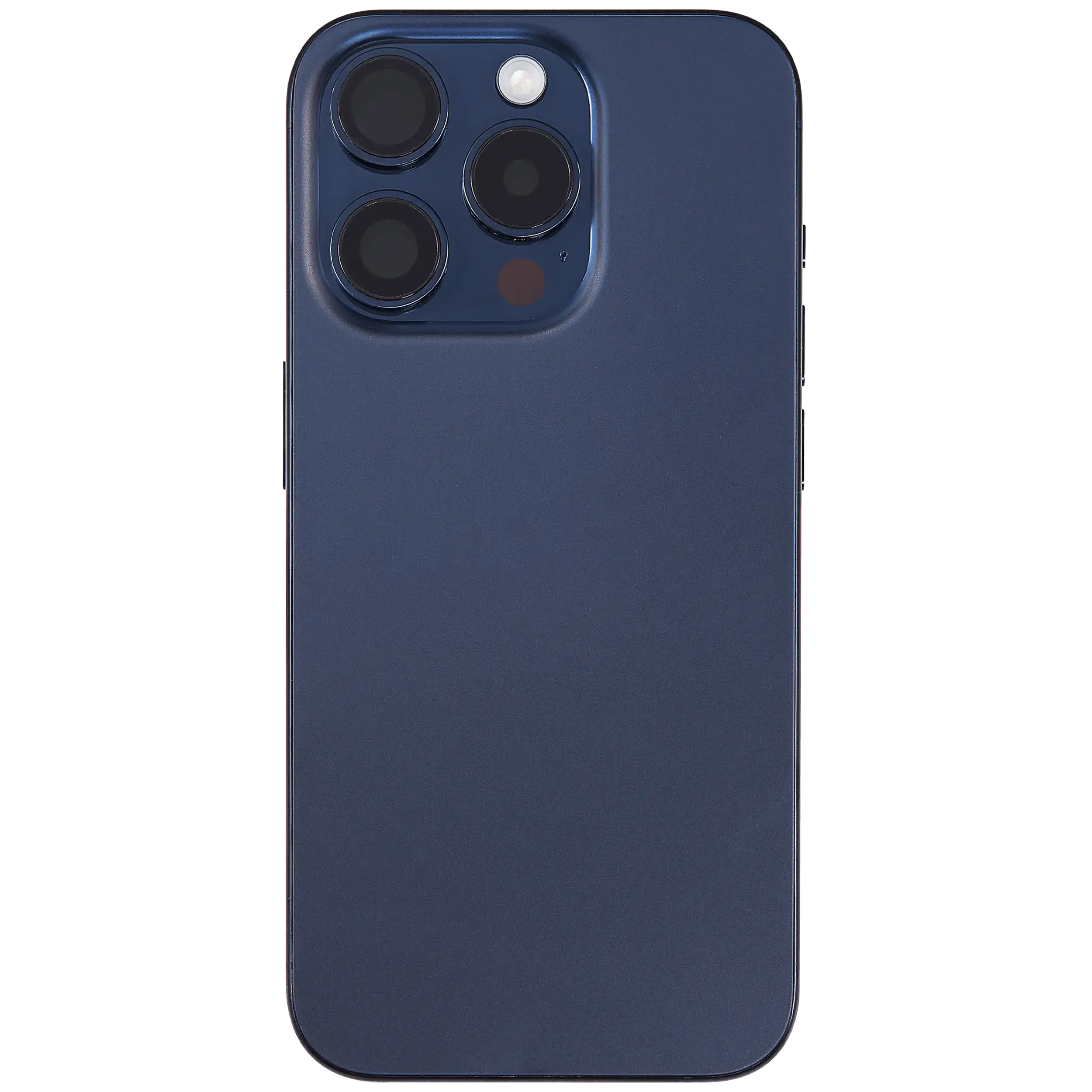 Backcover/Rahmen mit Small Parts für iPhone 15 Pro (US-Version) (gebrauchter OEM-Ausbau, Qualität B) (Blau Titanium)