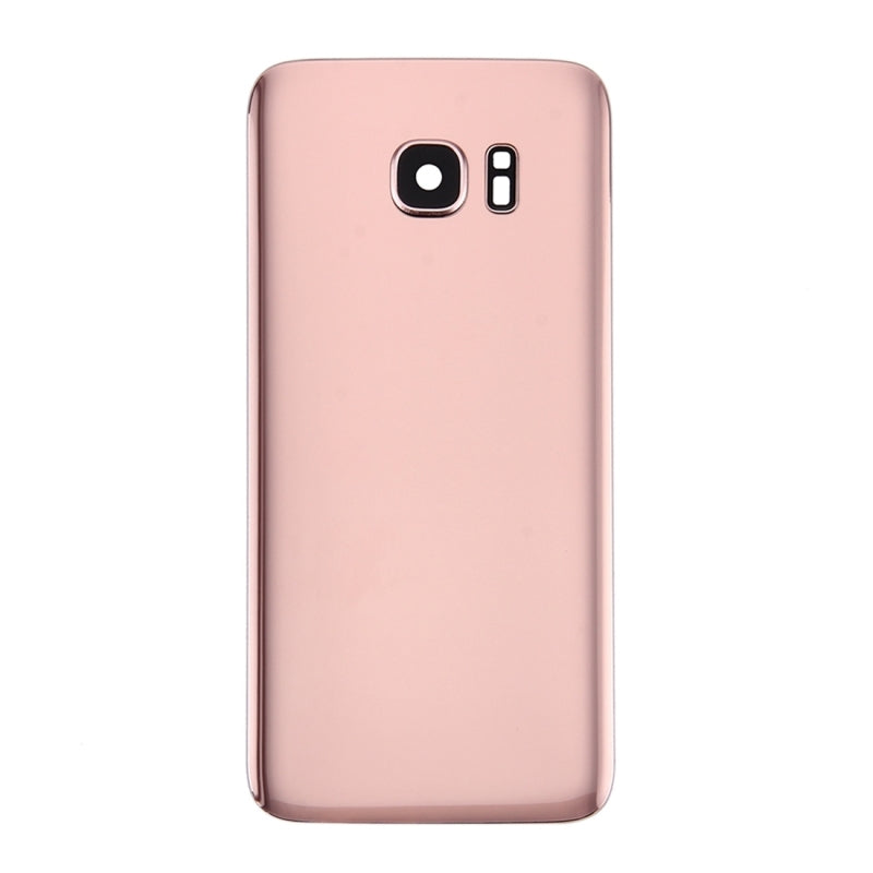 Backcover Glass mit Camera Lens für Samsung Galaxy S7 Edge (Service Pack) (Rose Pink)