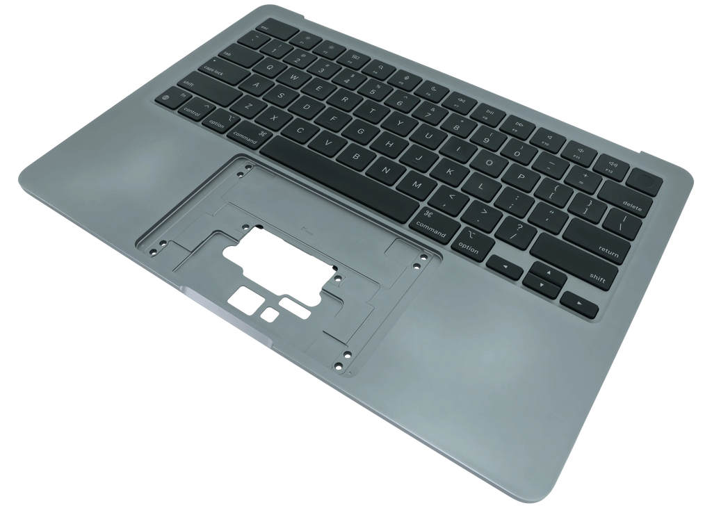 Top Case mit Keyboard (ANSI US) für MacBook Air 13" A2681 (2022) (gebrauchter OEM-Ausbau, Qualität B) (Space Grau)