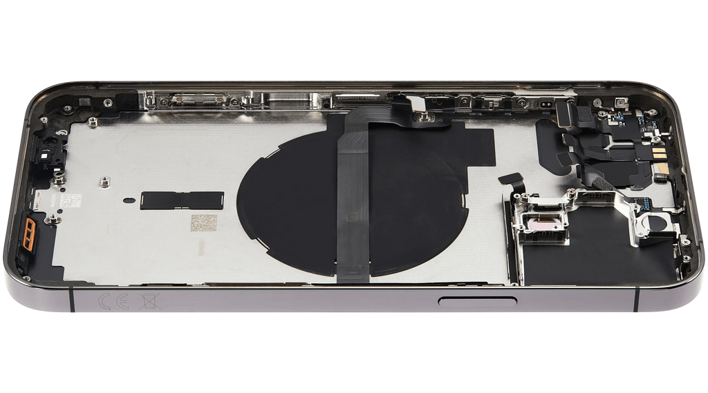 Backcover/Rahmen mit Small Parts für iPhone 13 Pro Max (EU / Global Version) (gebrauchter OEM-Ausbau, Qualität B) (Graphite)