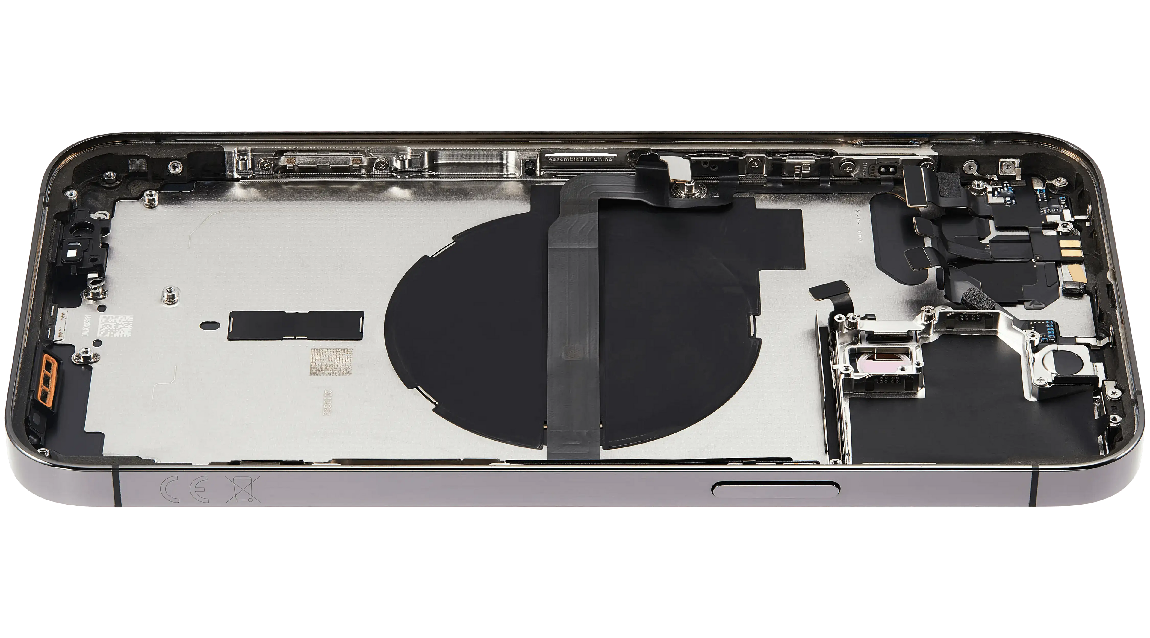 Backcover/Rahmen mit Small Parts für iPhone 13 Pro Max (EU / Global Version) (gebrauchter OEM-Ausbau, Qualität B) (Graphite)