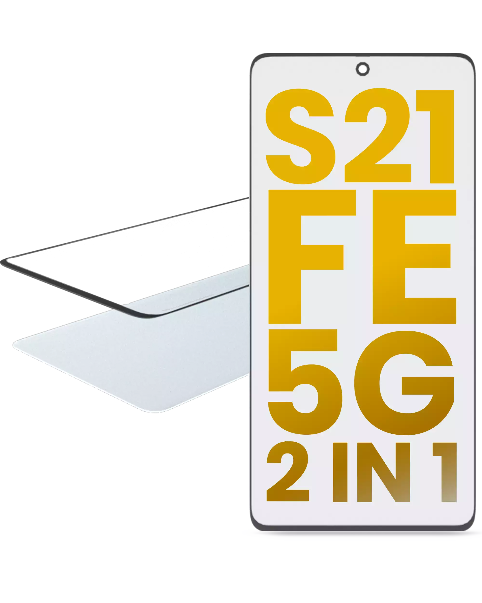 2 in 1 Frontglas mit vorinstalliertem OCA für Samsung Galaxy S21 FE 5G
