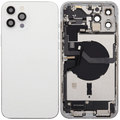 Backcover/Rahmen mit Ladebuchse Flex & Small Parts für iPhone 12 Pro Max (EU / Global Version) (gebrauchter OEM-Ausbau, Qualität B) (Silber)