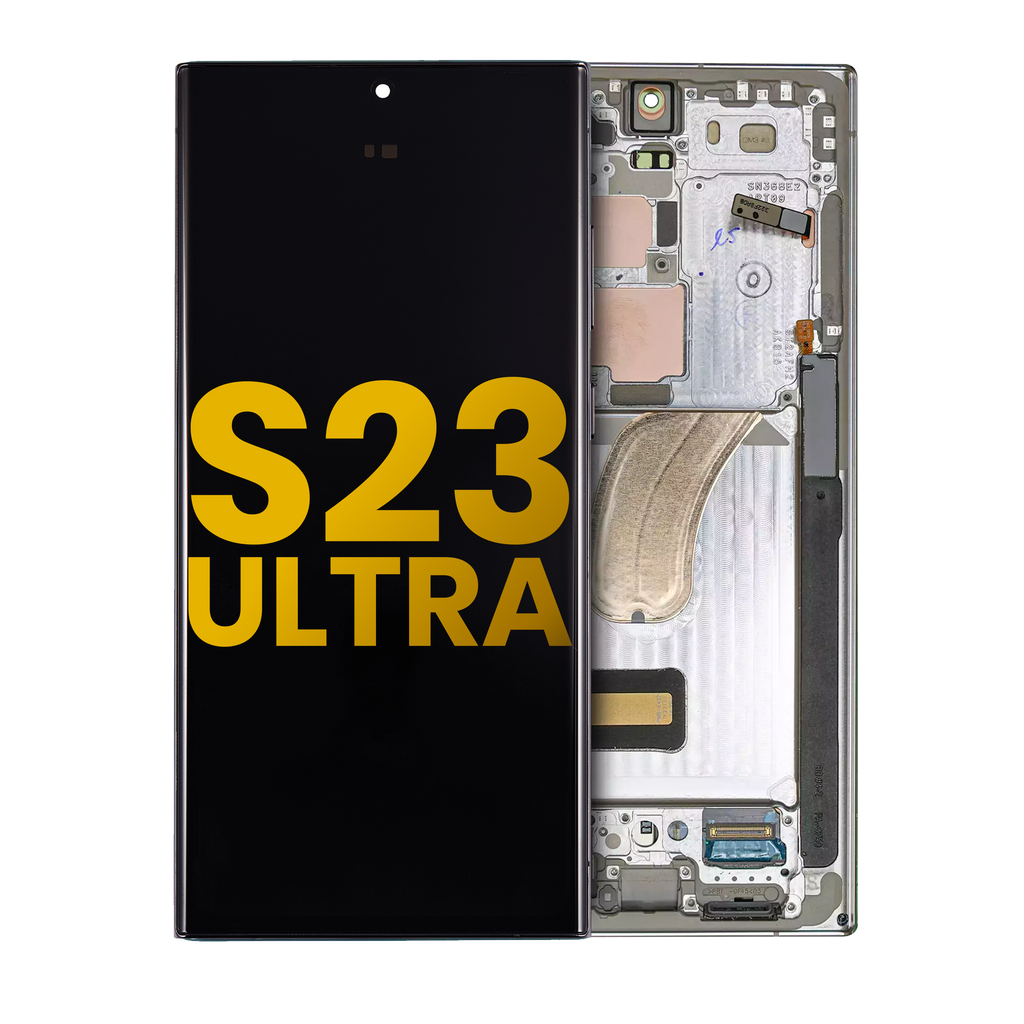 OLED-Display mit Rahmen Samsung Galaxy S23 Ultra Sky Blue (vormontiert)