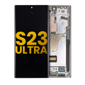 OLED-Display mit Rahmen Samsung Galaxy S23 Ultra Sky Blue (vormontiert)