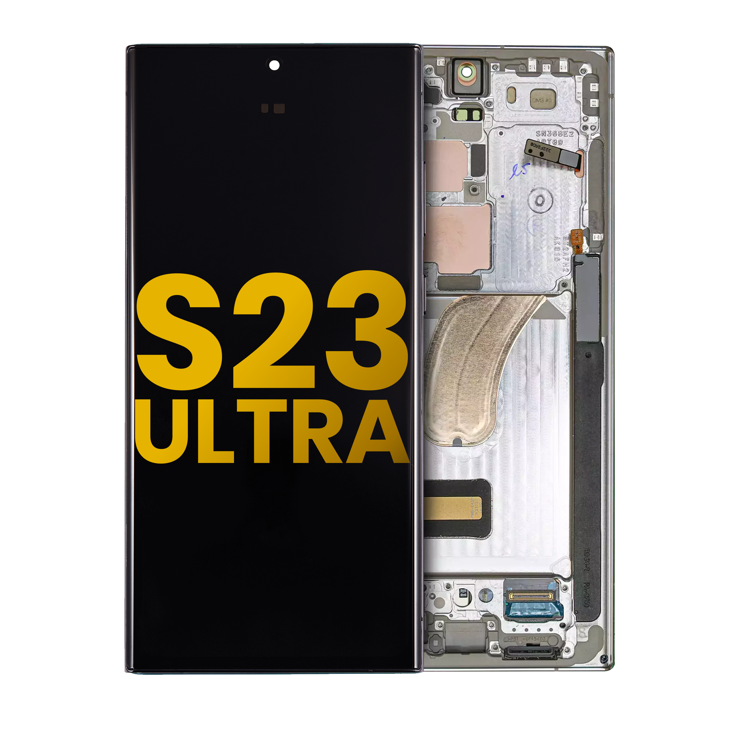 OLED-Display mit Rahmen Samsung Galaxy S23 Ultra Sky Blue (vormontiert)