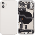 Backcover/Rahmen mit Ladebuchse Flex & Small Parts für iPhone 12 (EU / Global Version) (gebrauchter OEM-Ausbau, Qualität C) (Weiß)