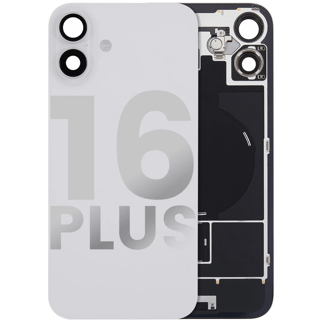 Back Cover with MagSafe Magnet, NFC, and Flash Flex Cable for iPhone 16 Plus (Used OEM, B Quality) (White)