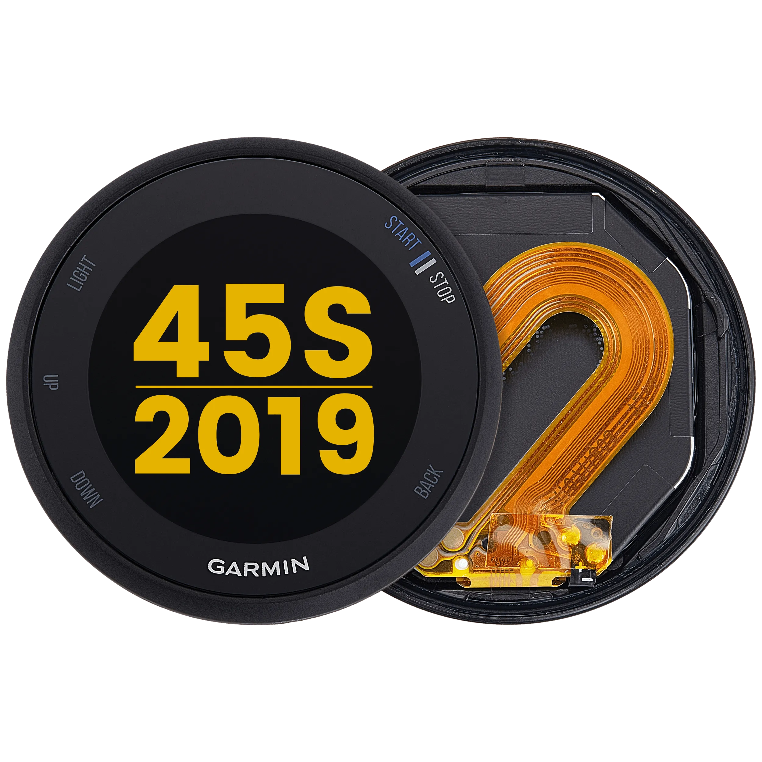 LCD-Display mit Rahmen für Garmin Forerunner 45S (2019) (Premium) (Blau)