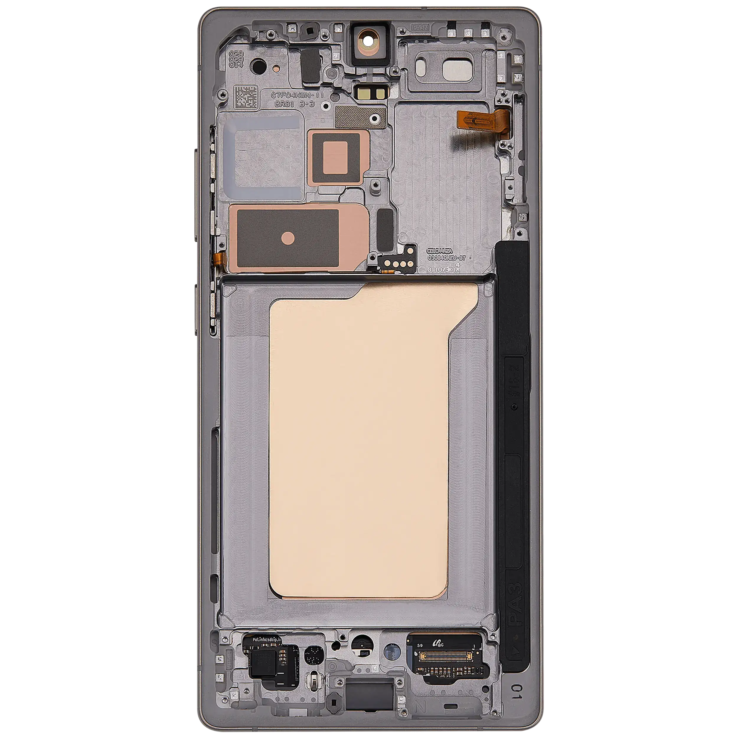 OLED-Display mit Rahmen für Samsung Galaxy S25 Ultra 5G (US & International) (Aftermarket Plus) (120Hz) (Titanium Pink Gold / Jade Green / Grey)