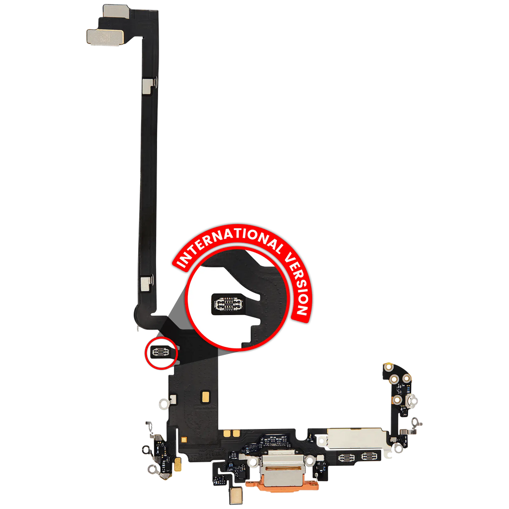 Charging Port Flex Cable for iPhone 17 Pro Max (Premium, US Version, Cosmic Orange)