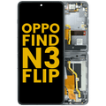 Innen OLED-Display mit Rahmen für Oppo Find N3 Flip (Refurbished) (Schwarz)