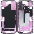 Midframe/Rahmen mit Small Parts für iPhone 16 (US-Version) (gebrauchter OEM-Ausbau, Qualität C) (Pink)