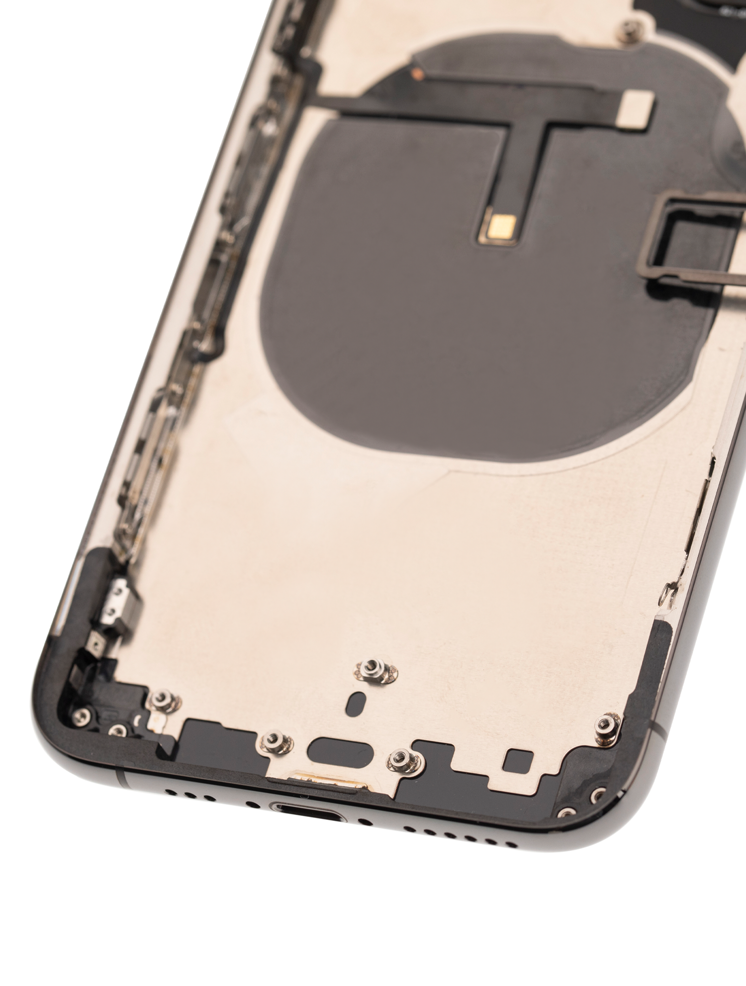 Backcover/Rahmen mit Small Components Pre-Installed für iPhone XS (gebrauchter OEM-Ausbau, Qualität A) (Space Grau)
