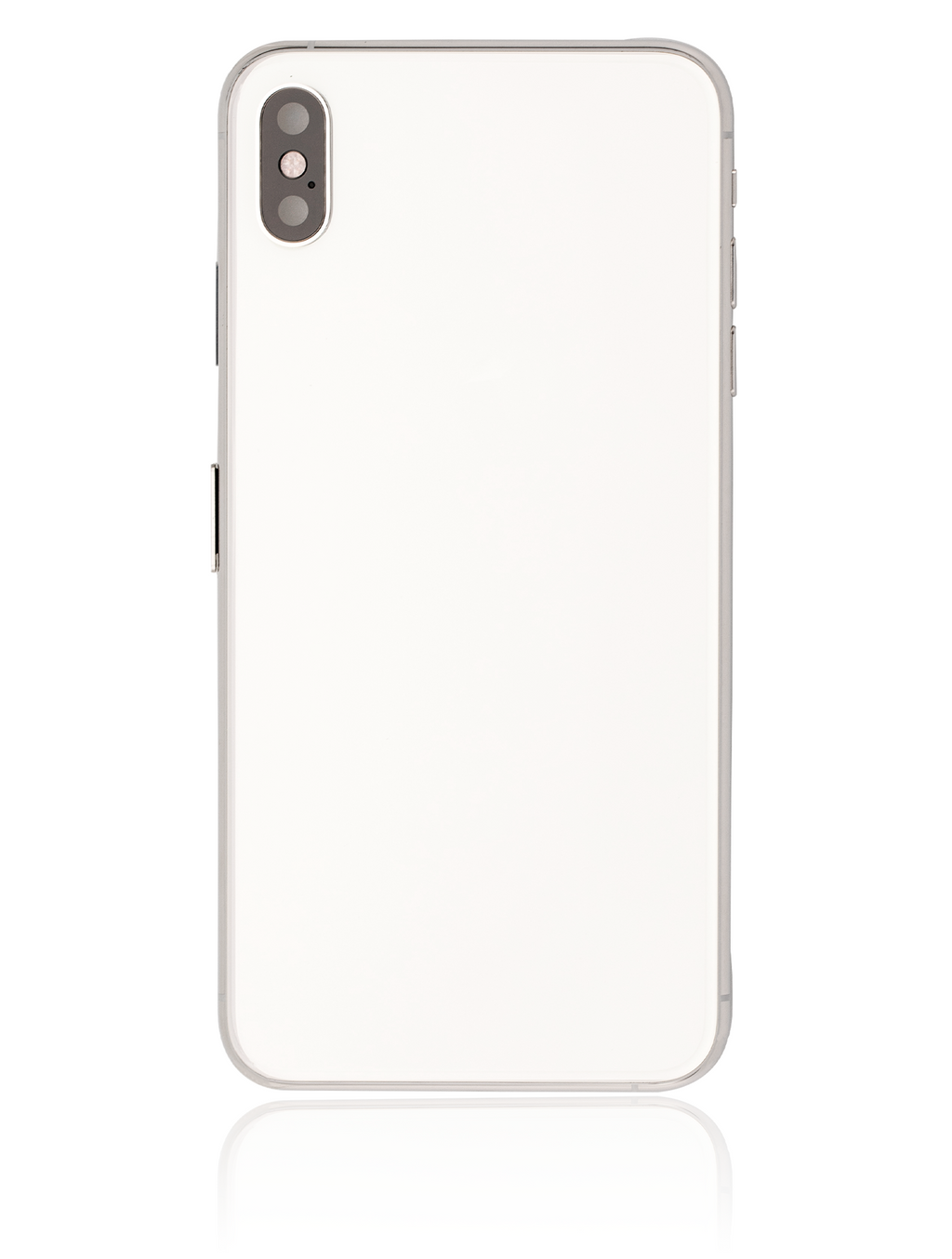 Backcover/Rahmen mit Small Components Pre-Installed für iPhone XS Max (gebrauchter OEM-Ausbau, Qualität A) (Silber)
